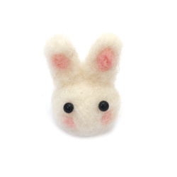 Handmade Felted Wool Bunny 40x25 mm