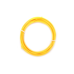 PLA филамент за 3D писалка 1.75 мм цвят жълт -5 метра
