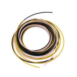 Ανταλλακτικά νήματα PLA για 3D στυλό 1,75 mm x 3 μέτρα 3 χρώματα - απαλό ροζ, κίτρινο, μαύρο