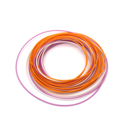 Colorful PLA Filament Set for 3D Pen – 1.75 mm x 3 m, 3 Shades (White, Orange & Purple) for Bright and Creative 3D Designs