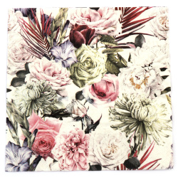 Ti-Flair Napkin, 33x33 cm, Three-Ply, Featuring Beautiful Flowers - 1 piece