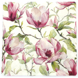 3-Ply Decoupage Napkin AMBIENTE 33x33 cm "Blooming magnolia" - 1 piece