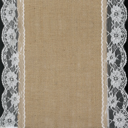 Burlap Ribbon Base for Application with lace DIY Crafts Decorations, Embroidery 31.5x200 cm