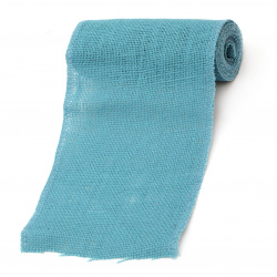 Burlap Base for Application DIY Crafts Decorations, Embroidery 16x275 cm color blue
