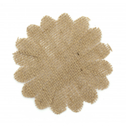 Element for decoration sackcloth 105x105 mm flower