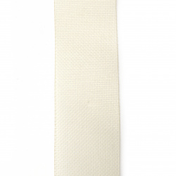 Лента зебло за декорация 5 см x10 метра цвят бял