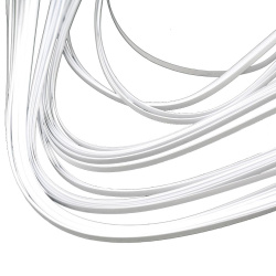 Quilling Strips (130 g Paper) 4 mm / 50 cm - White - 100 Pieces