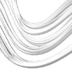 Quilling strips (90g paper) 3 mm / 30 cm - white - 100pcs