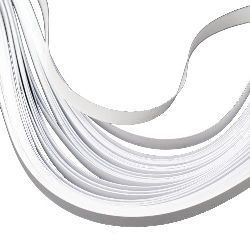 Quilling Paper Strips for DIY Craft / Paper: 90 g; 6 mm, 30 cm / White - 100 strips