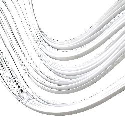 Λωρίδες quilling  (χαρτί 90 g) 6 mm / 50 cm - λευκό - 100 τεμ