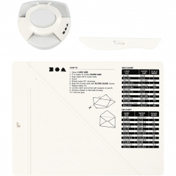 Set of Craft Board CREATIV for Creasing and Folding Envelopes, Includes: Corner Punch, Knife, Scoring Board 