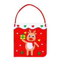 Charming DIY Christmas Felt Bag – Reindeer Design for Creative Crafting