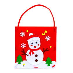 Cheerful DIY Christmas Felt Bag – Snowman Design for Creative Crafting
