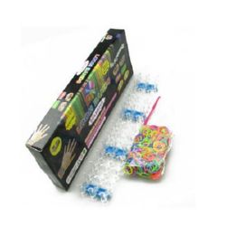 Loom Rubber Bands Kit with Knitting Tool, 10pcs S-clips, Mixed Colors, 18mm, ~270 pcs