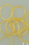 Loom Rubber Bands Kit - Hook: 85 mm, 12 pieces of S-clips and 270 pieces of Rubber Bands x 18 mm - Transparent Yellow