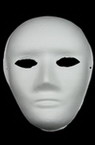 Mască albă pentru decor din carton presat venețian 1 -24x18 cm