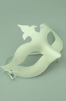 Mască albă pentru decor din carton presat -19x13 cm