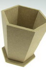 Hexagonal MDF vase / pot / pencil BOX for decoration 12x12 cm
