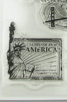 Silicon Stamp, Decoration, America 9.2x14.4 cm
