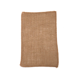 Natural Jute Burlap Ribbon Base for Application DIY Crafts Decorations, Embroidery A4 20x30 cm - 1 piece