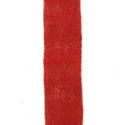 Κορδέλα λινάτσα 6x200 cm κόκκινο