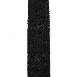 Κορδέλα λινάτσα 6x200 cm μαύρο