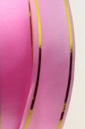 Pink Ribbon with Gold, 16 mm - 9 meters