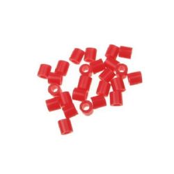 Мъниста за мозайка, фигурки и гривни 5x5 мм плътни червени светло -11 грама ~190 броя