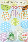 Set for making and decoration of 10 paper balls -2 large and 8 small