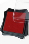 Тампон с пигментно мастило 6.2x2.1 см цвят червен