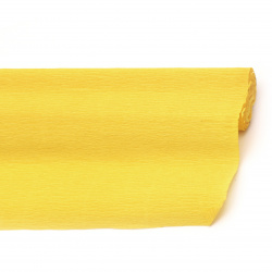 Hârtie creponată 50x230 cm galben închis