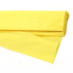 Fine Crepe Paper Roll for Packaging and Decoration / 50x230 cm / Yellow