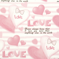 Hârtie de ambalaj 520x760 mm inscripții LOVE hearts ASORTATE