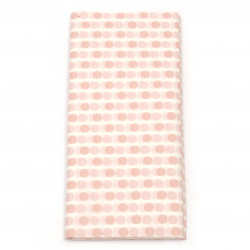 Tissue Paper for Decoration 50x65 cm white with pink dots - 10 sheets