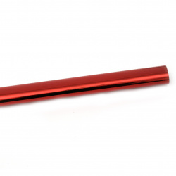 Целофан метализирано покритие 70x140 см двустранен цвят червено и сребро -1 брой