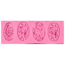 Silicon matriță /formă din / flori și fluturi 127x42x12 mm