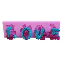 Silicone mold / shape / 146x43x13 mm LOVE