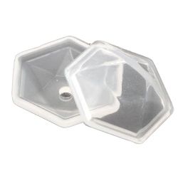 Silicon matriță /formă din / 40x10 mm 2 părți hexagonale fațetate