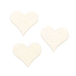 Καρδιά από χαρτόνι Chipboard 20x17x1 mm -10 τεμάχια