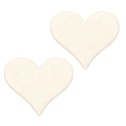 Heart of chipboard 60x55x1 mm - 2 pieces