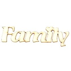 Inscription from chipboard "Family" 100x23x1 mm - 2 pieces