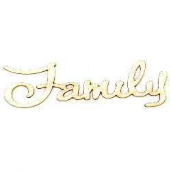 Lettering from chipboard "Family"  100x25x1 mm - 2 pieces