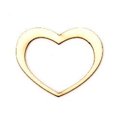 Heart from chipboard for embellishment of cards, albums, frames 40x50x1 mm - 2 pieces