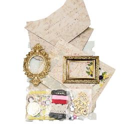Stoc epuizat. Primeste notificare pe email cand produsul revine in stoc Set de materiale de decor și 2 rame foto 25x17 cm și 13.8x16.8 cm Friends
