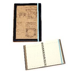 Stoc epuizat. Primeste notificare pe email cand produsul revine in stoc Carnet spiralat cu huse moi 72 foi 14,5x21x1,2 cm