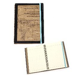Carnet spiralat cu huse moi 72 foi 14,5x21x1,2 cm