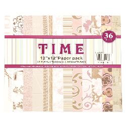 Hârtie de scrapbooking design 12 inch (30,4x30,4 cm) 12 modele x 3 foi