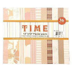 Hârtie de scrapbooking de designer 12 inch (30,4x30,4 cm) 12 modele x 3 foi