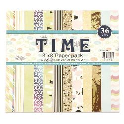 Χαρτί scrapbooking 8 ιντσών (20,3x20,3 cm) 12 σχέδια x 3 φύλλα
