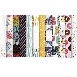 Stoc epuizat. Primeste notificare pe email cand produsul revine in stoc Hârtie de scrapbooking de designer 6 inch (15,2x15,2 cm) 12 modele x 3 foi